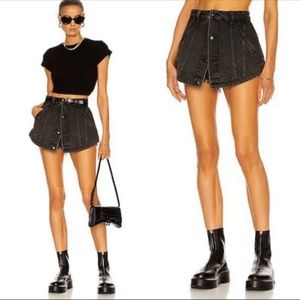 ALEXANDER WANG CUTAWAY DENIM SKORT